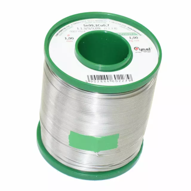 ТИНОЛ CYNEL 1KG 1MM LEAD FREE Sn99 3Cu0 7 flux 3